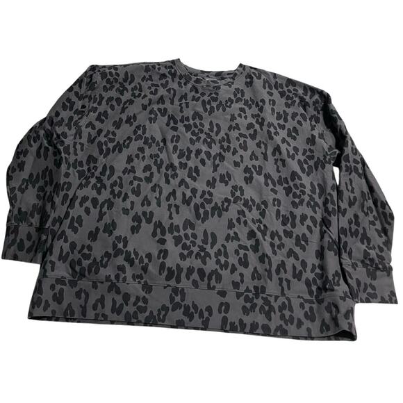 The Limited Sweatshirt Crewneck Animal Print Cheetah Plus Size 3X Gray Black - Picture 1 of 7